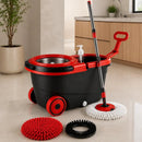 Mop Giratório 3 em 1 Cesto Inox 16 Litros Lava e Seca Centrifuga 360