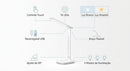 Luminária de Leitura Recarregável Touch 16 LEDs Ajustável com 3 Modos de Luz