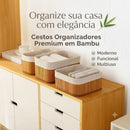 Kit 3 Cestos de Bambu com Forro Lavável – Bambliê
