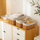 Kit 3 Cestos de Bambu Multiuso com Forro Lavável Casa Organizada e Elegante