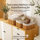Kit 3 Cestos de Bambu com Forro Lavável – Bambliê