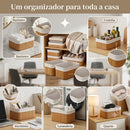 Kit 3 Cestos de Bambu com Forro Lavável – Bambliê