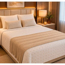 Peseira em Tricot Luxo 215x60 cm para Cama Casal, Queen e Sofá