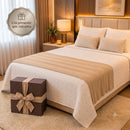 Peseira em Tricot Luxo 215x60 cm para Cama Casal, Queen e Sofá