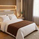 Peseira em Tricot Luxo 215x60 cm para Cama Casal, Queen e Sofá