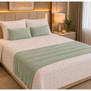 Peseira em Tricot Luxo 215x60 cm para Cama Casal, Queen e Sofá