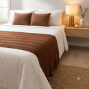 Peseira em Tricot Luxo 215x60 cm para Cama Casal, Queen e Sofá