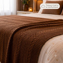 Peseira em Tricot Luxo 215x60 cm para Cama Casal, Queen e Sofá