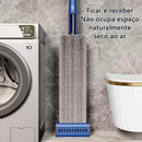 Kit Mop Flat Mãos Livres com Balde Raspador e 9 Refis para Limpeza Seca e Molhada